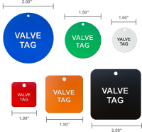 1/16" Engraved Plastic Valve Tags