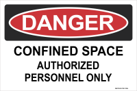 Danger: Confined Space Authorized Personnel Only