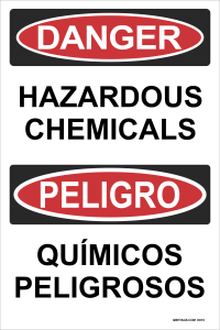 Danger: Hazardous Chemicals / Quimicos Peligrosos