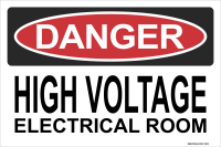 Danger: High Voltage - Electrical Room