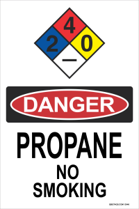 Danger: Propane - No Smoking (Graphic)