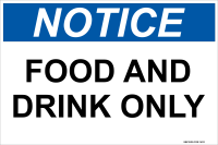 Notice: Food And Drink Only