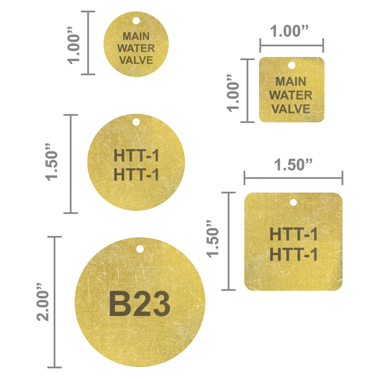 Engraved Brass Valve Tags Most orders ship within 48 hours!