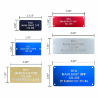 .030" Engraved Anodized Aluminum Tags