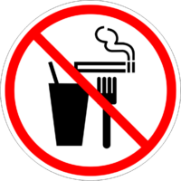 ISO Prohibited - Do Not Eat Drink Smoke