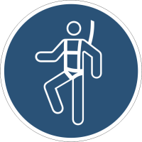 ISO Mandatory - M018 Wear Safety Harness