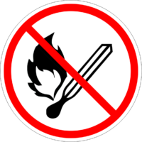 ISO Prohibited - P003 No Open Flame