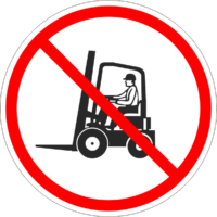 ISO Prohibited - P006 No Forklifts