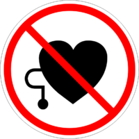 ISO Prohibited - P007 No Pacemaker Wearers
