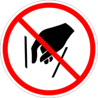 ISO Prohibited - P015 No Reaching In