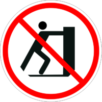ISO Prohibited - P017 Do Not Push