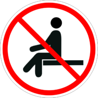ISO Prohibited - P019 Do Not Sit