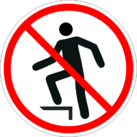 ISO Prohibited - P019 Do Not Step