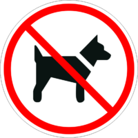 ISO Prohibited - P021 No Dogs Allowed