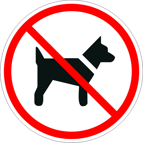 ISO Prohibited - P021 No Dogs Allowed