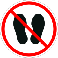ISO Prohibited - P024 Do Not Walk Or Stand Here