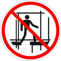 ISO Prohibited - P025 Do Not Use Incomplete Scaffold
