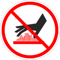 ISO Prohibited - Do Not Touch Burn Hazard