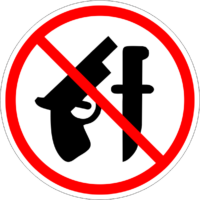 ISO Prohibited - No Weapons Allowed