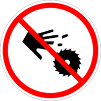 ISO Prohibited - Rotating Blade Keep Hands Clear