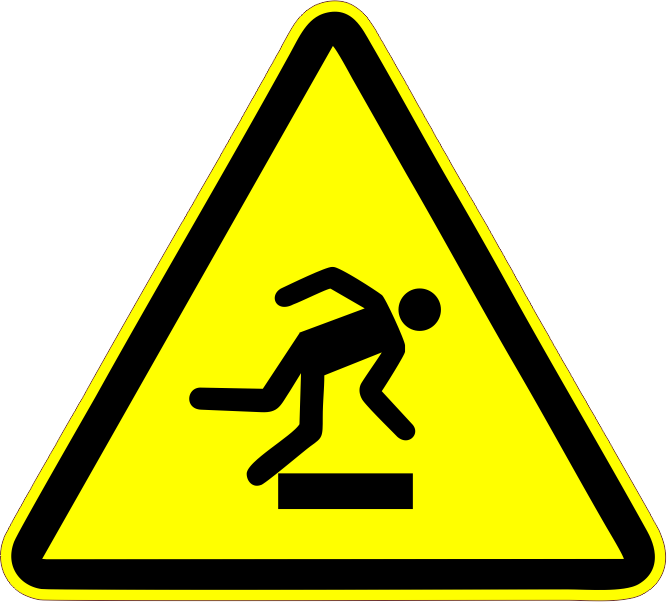 ISO Warning - W007 Tripping Hazard