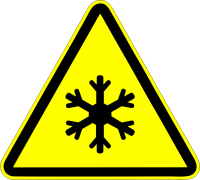 ISO Warning - W010 Low Temperature/ Freezing Conditions