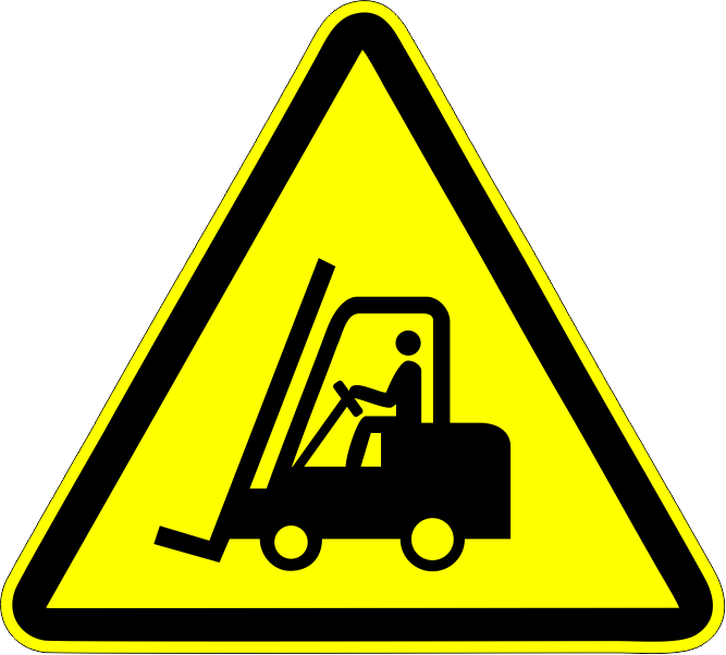 ISO Warning - W014 Forklift Hazard
