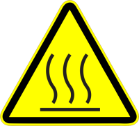 ISO Warning - W017 Hot Surface-Burn Hazard