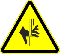 ISO Warning - Voltage - Hand Crush - Moving Parts
