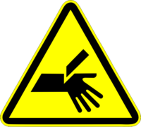 ISO Warning - Hand Cut - Angled Blade