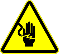ISO Warning - Voltage - Hand Shock