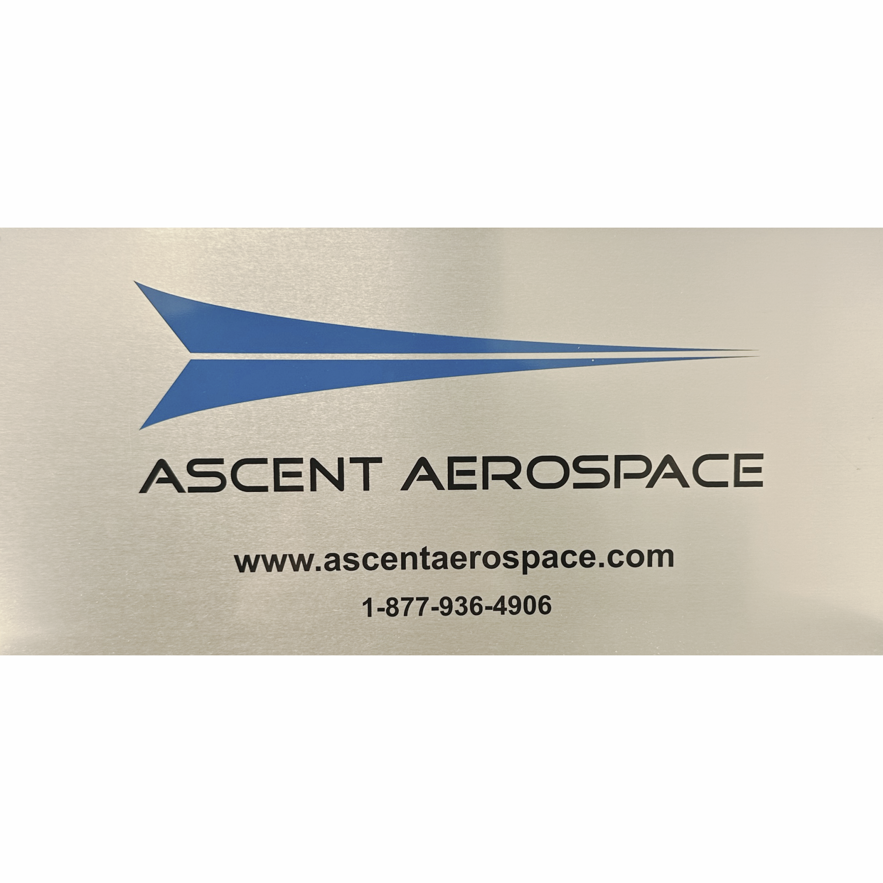Silk screened anodized aluminum industrial nameplate